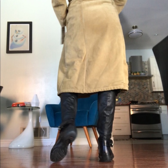 Vintage Shearling Trench Coat - Picture 5 of 11